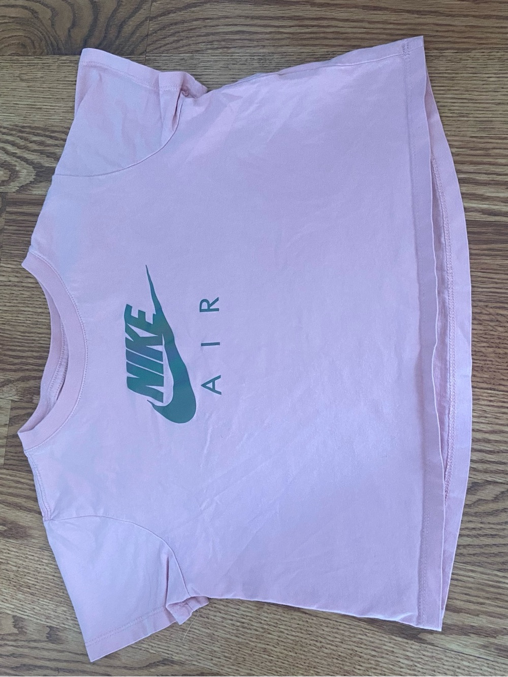 Nike Kids Pink Tee with Teal Air Logo